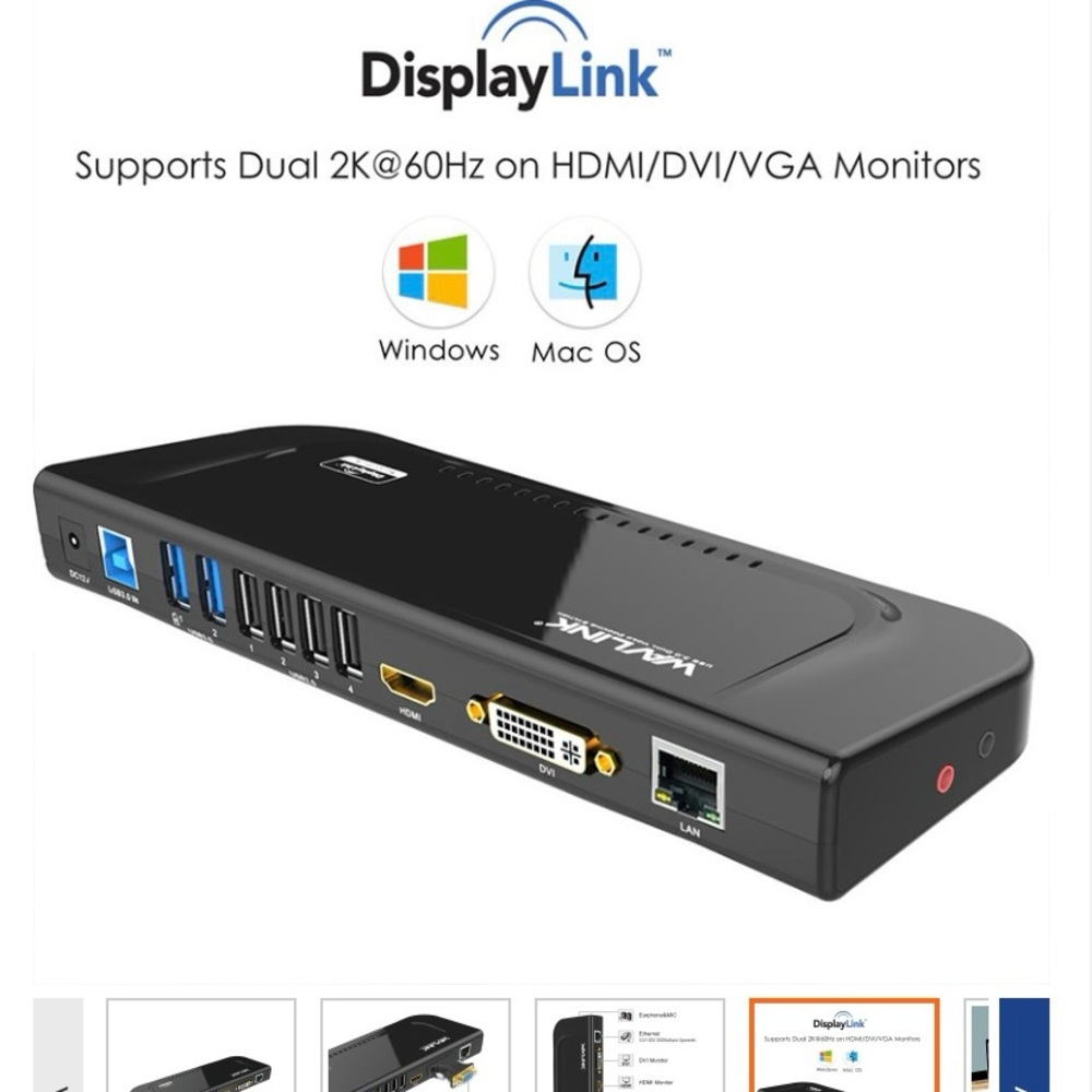 BRAN NEW Wavlink USB 3.0 Docking Station WL-UG39DK4 - New, factory sealed